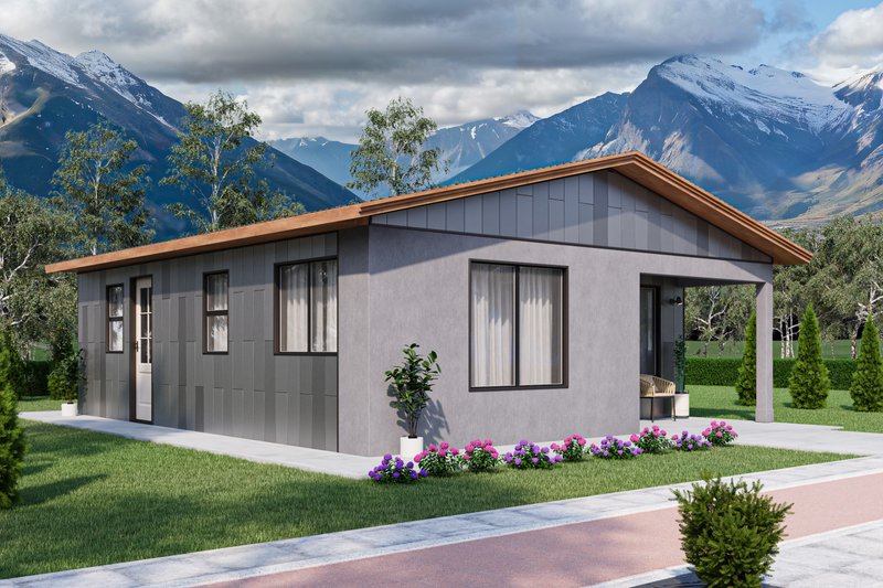 Dream House Plan - Exterior - Other Elevation 1 for Modern House Plan #1106-13 - 1 bed, 1 bath