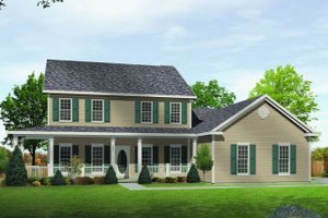 Country Exterior - Front Elevation Plan #22-515