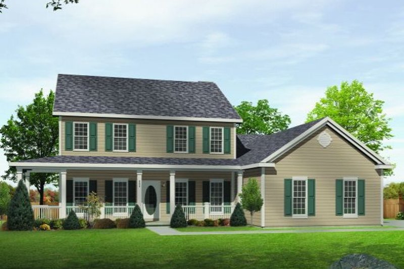 Home Plan - Country Exterior - Front Elevation Plan #22-515
