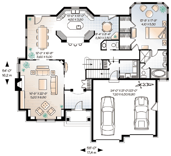 Dream House Plan - European Floor Plan - Main Floor Plan #23-408
