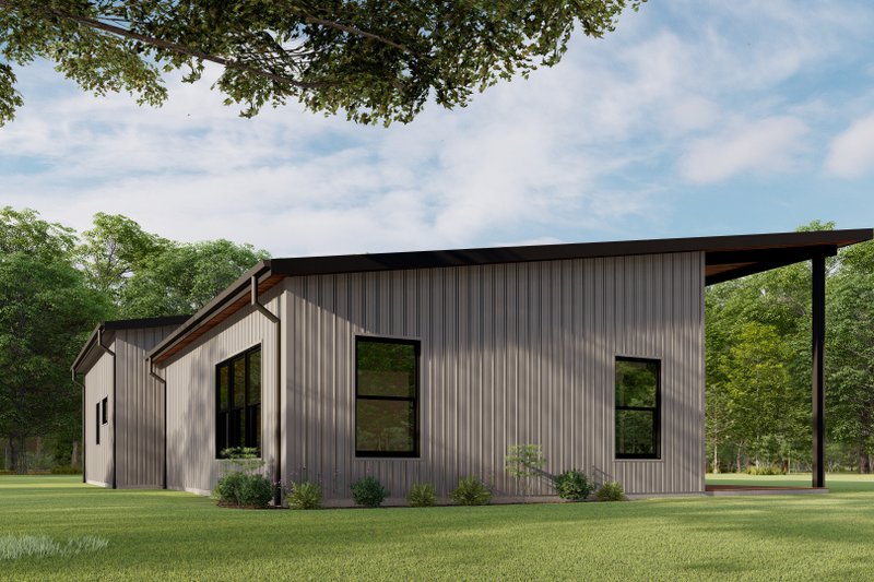 House Design - Exterior - Other Elevation 4 for Barndominium House Plan #1092-46 - 2 bed, 2 bath