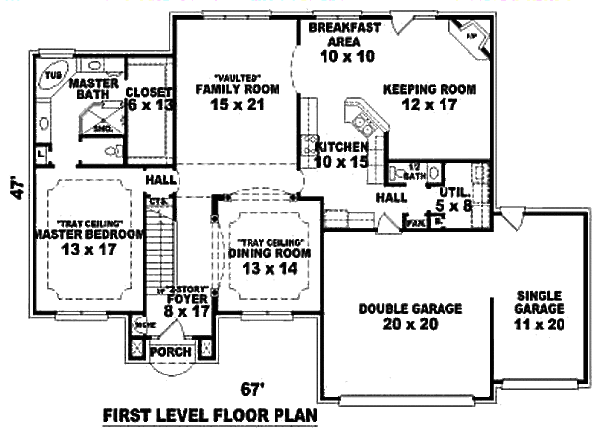 Traditional Floor Plan - Main Floor Plan #81-13742
