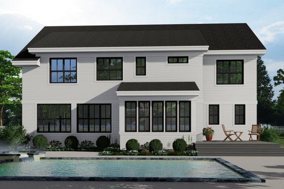Exterior - Rear Elevation for Farmhouse House Plan #51-1212 - 4 bed, 3.5 bath