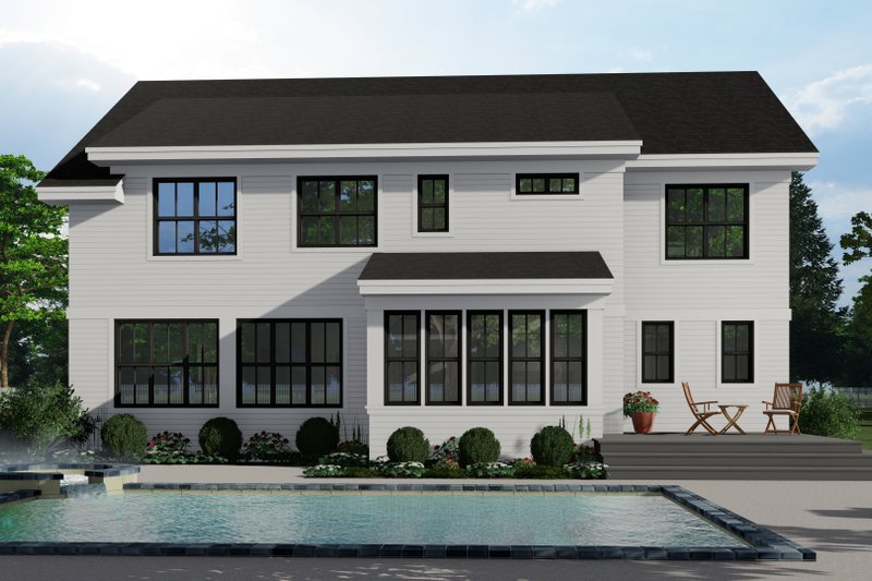 Home Plan - Exterior - Rear Elevation for Farmhouse House Plan #51-1212 - 4 bed, 3.5 bath