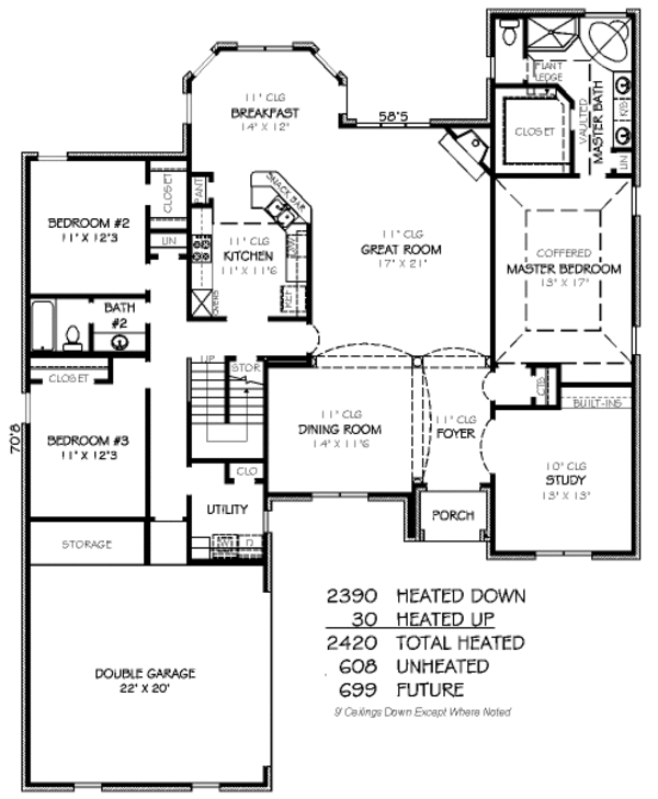 Traditional Floor Plan - Main Floor Plan #424-369