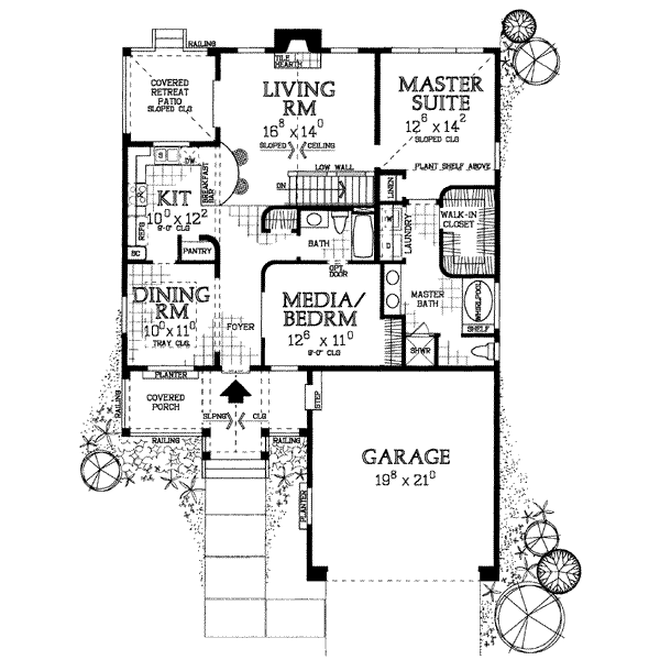 Traditional Floor Plan - Main Floor Plan #72-323