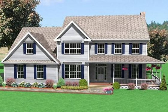 Exterior - Front Elevation for Traditional House Plan #75-180 - 4 bed, 2.5 bath