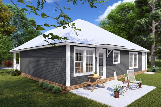 Exterior - Rear Elevation for Cottage House Plan #20-1885 - 3 bed, 2 bath