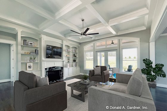 Interior - Family Room for European House Plan #929-939 - 4 bed, 3 bath