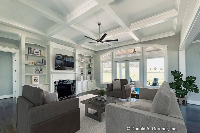 Dream House Plan - Interior - Family Room for European House Plan #929-939 - 4 bed, 3 bath