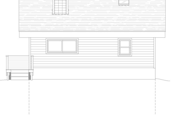 Exterior - Rear Elevation for Contemporary House Plan #932-583 - 1 bed, 1 bath