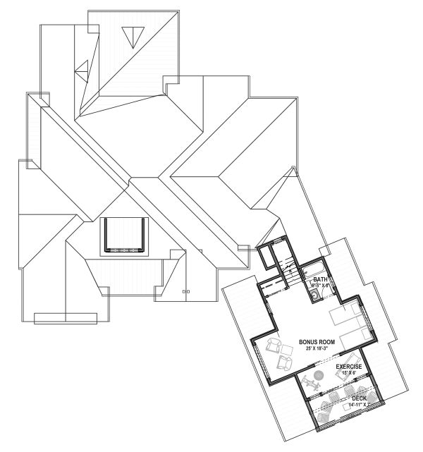 Home Plan - Farmhouse Floor Plan - Upper Floor Plan #1069-21