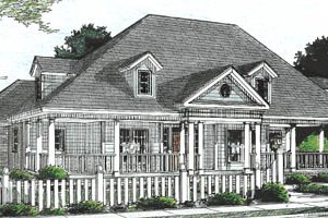 Country Exterior - Front Elevation Plan #20-2039