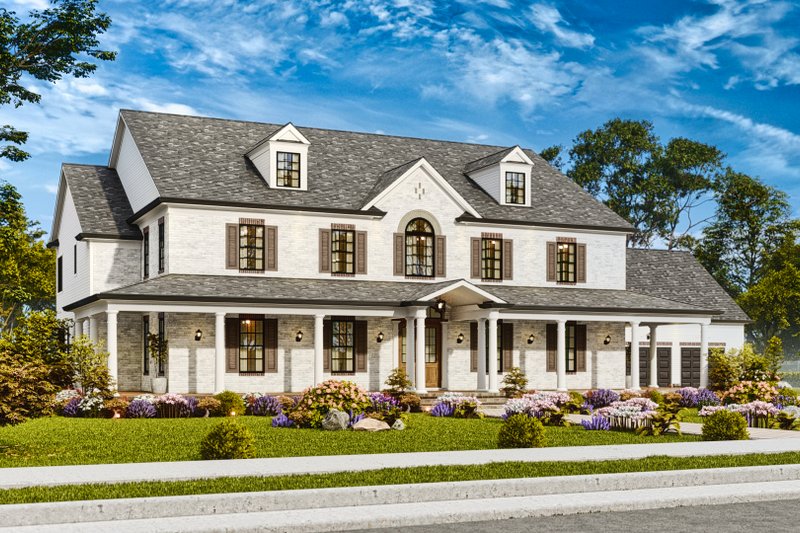 Dream House Plan - Exterior - Front Elevation 3 for Traditional House Plan #54-720 - 6 bed, 4 bath