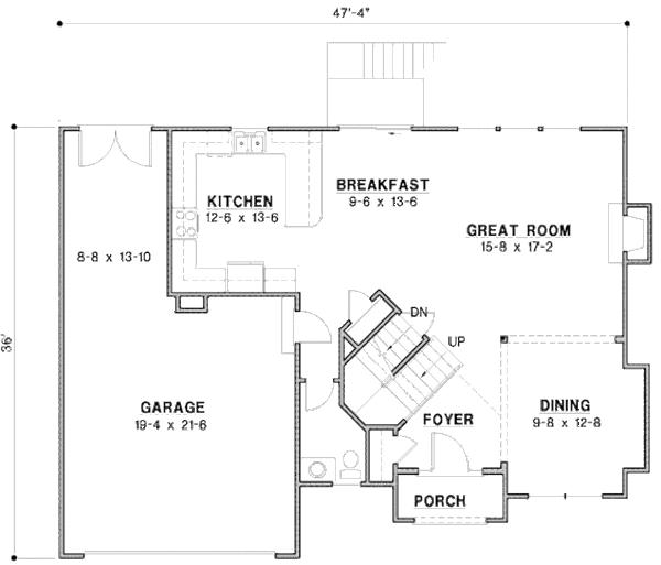 Traditional Floor Plan - Main Floor Plan #67-874