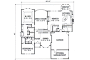European Style House Plan - 4 Beds 4 Baths 3411 Sq/Ft Plan #67-438 