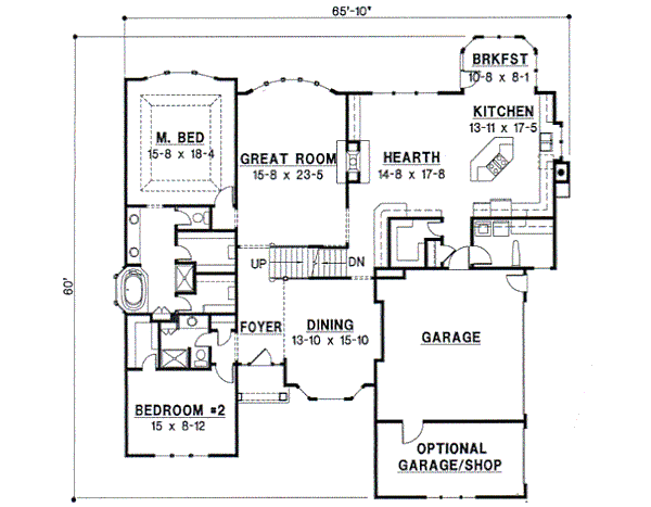 European Floor Plan - Main Floor Plan #67-438