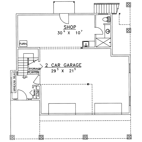 Modern Floor Plan - Lower Floor Plan #117-440