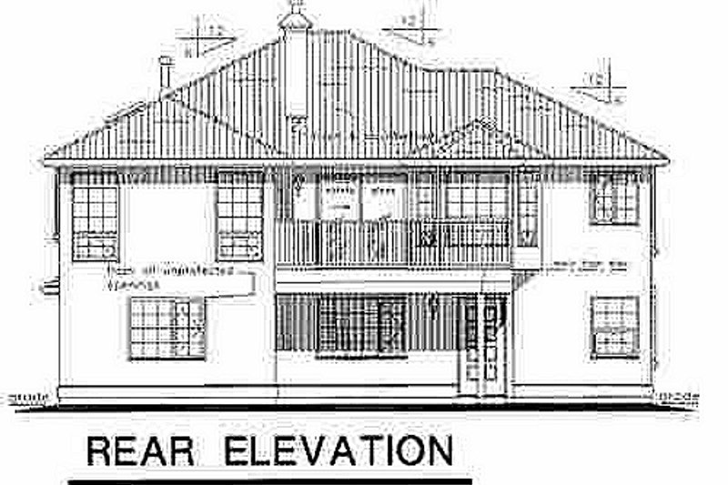 Dream House Plan - Exterior - Rear Elevation for Mediterranean House Plan #18-222 - 3 bed, 2 bath