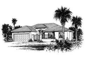 Mediterranean Exterior - Front Elevation Plan #20-478