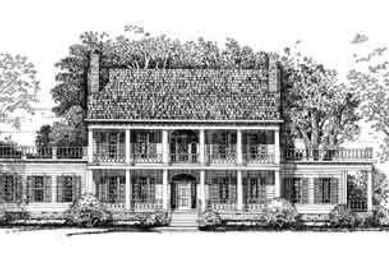 House Blueprint - Colonial Exterior - Front Elevation Plan #72-380