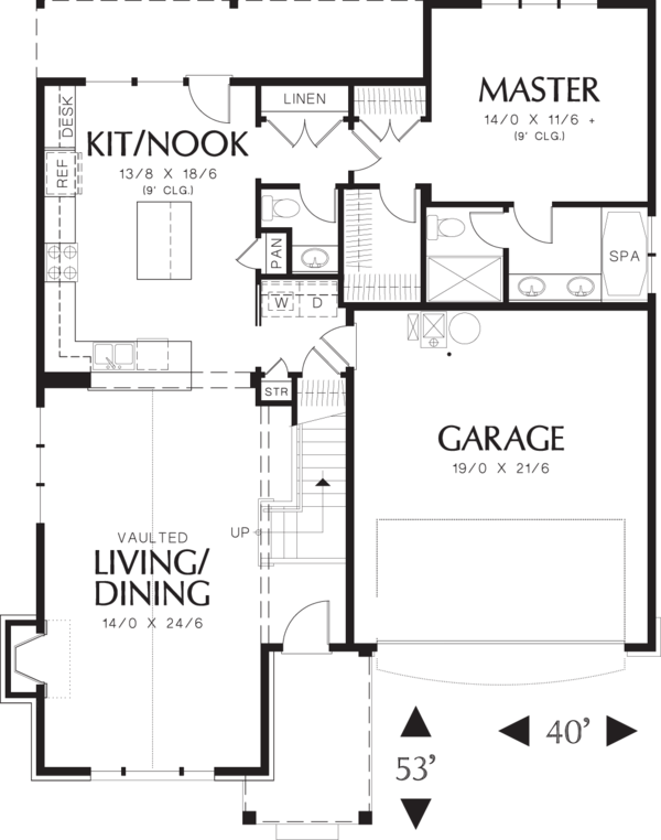 House Design - Traditional Floor Plan - Main Floor Plan #48-568