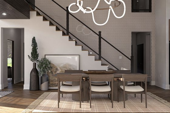 Interior - Dining Room 1 for Barndominium House Plan #455-385 - 6 bed, 5.5 bath