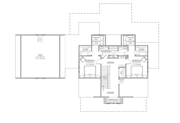 Farmhouse Floor Plan - Upper Floor Plan #1094-9