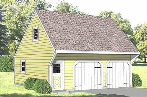 Exterior - Front Elevation for Country House Plan #116-226, 0 bath