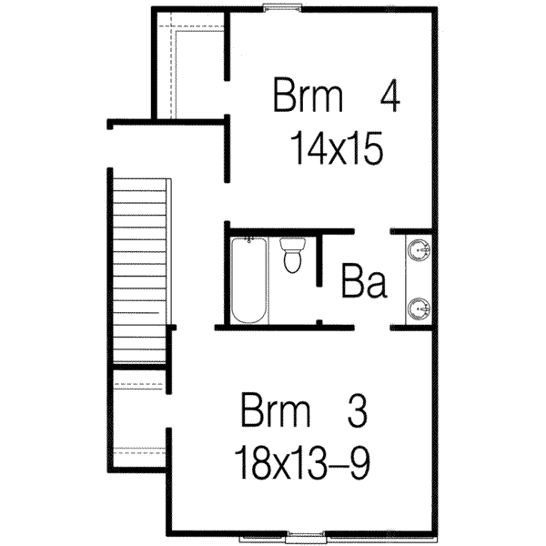European Floor Plan - Upper Floor Plan #15-284