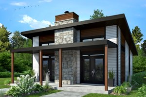 Dream House Plan - Contemporary Exterior - Front Elevation Plan #23-2605