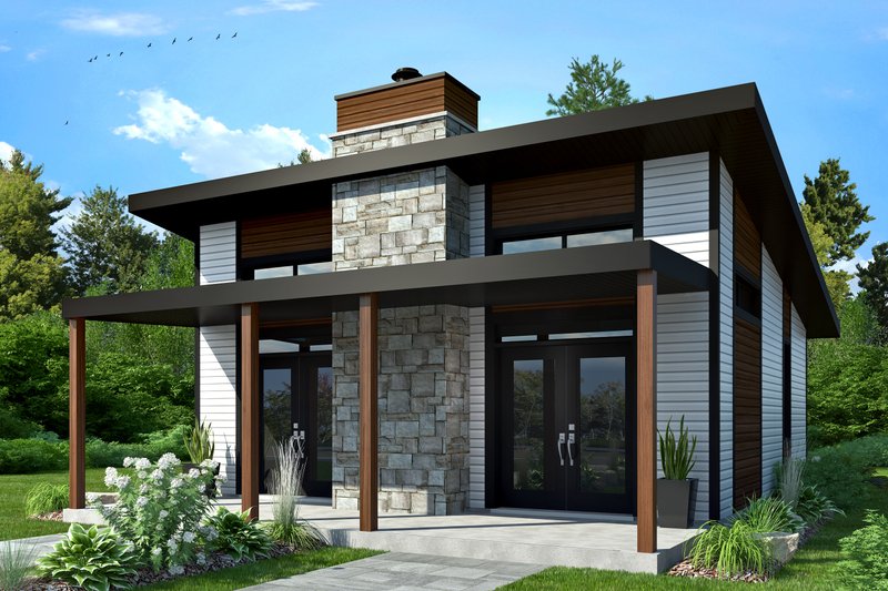 Home Plan - Contemporary Exterior - Front Elevation Plan #23-2605