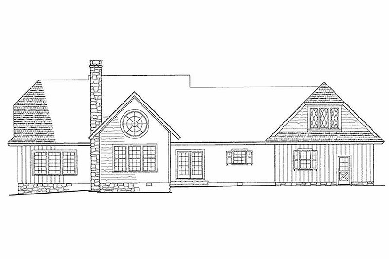 Home Plan - Exterior - Rear Elevation for Country House Plan #137-131 - 3 bed, 2 bath