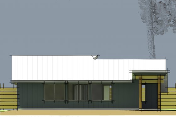 Exterior - Other Elevation 4 for Modern House Plan #450-4 - 3 bed, 2 bath