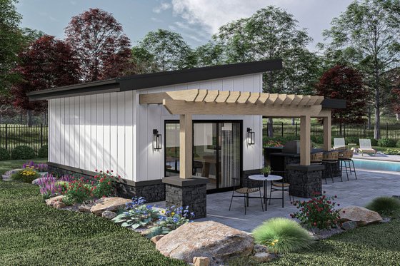 Exterior - Other Elevation 1 for Modern House Plan #455-458, 0 bath