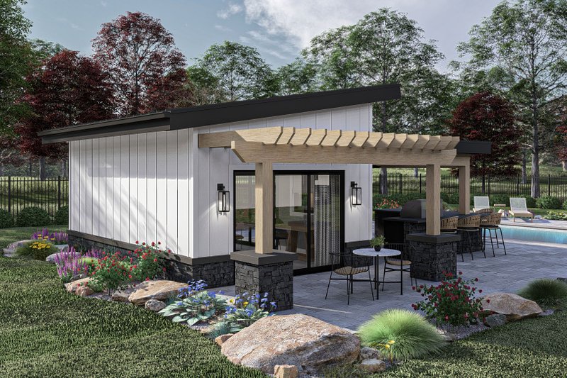 Dream House Plan - Exterior - Other Elevation 1 for Modern House Plan #455-458, 0 bath