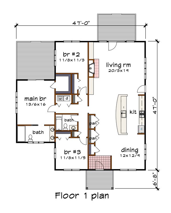Dream House Plan - Modern Floor Plan - Main Floor Plan #79-329