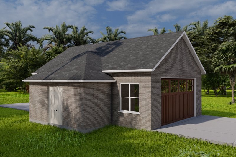 Home Plan - Exterior - Front Elevation 4 for European House Plan #1060-166, 1 bath