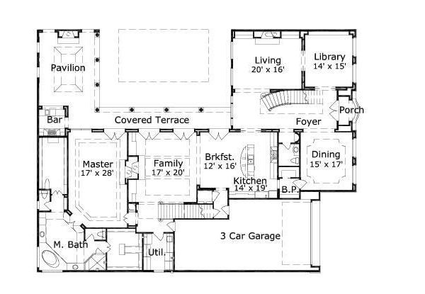 European Floor Plan - Main Floor Plan #411-698