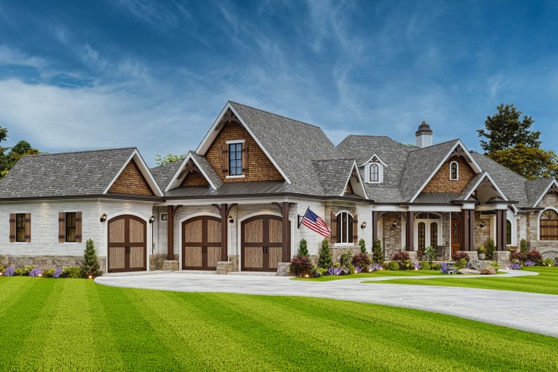 Home Plan - Exterior - Front Elevation 8 for Craftsman House Plan #54-729 - 4 bed, 4 bath