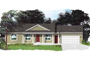 Ranch Exterior - Front Elevation Plan #49-281