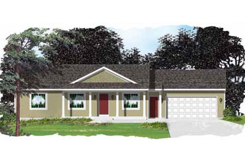 Ranch Style House Plan - 3 Beds 2 Baths 1176 Sq/Ft Plan #49-281