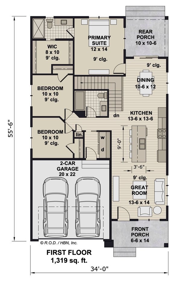 Modern Floor Plan - Main Floor Plan #51-1331