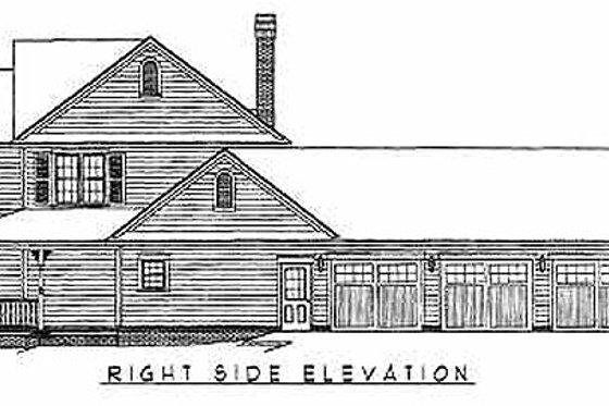 Exterior - Other Elevation for Country House Plan #11-121 - 4 bed, 2.5 bath
