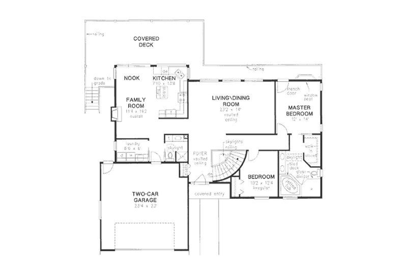 House Plan Design - Floor Plan - Main Floor for Ranch House Plan #18-9210 - 2 bed, 2 bath