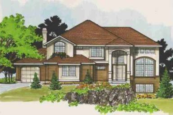 Exterior - Front Elevation for Traditional House Plan #308-236 - 4 bed, 3.5 bath