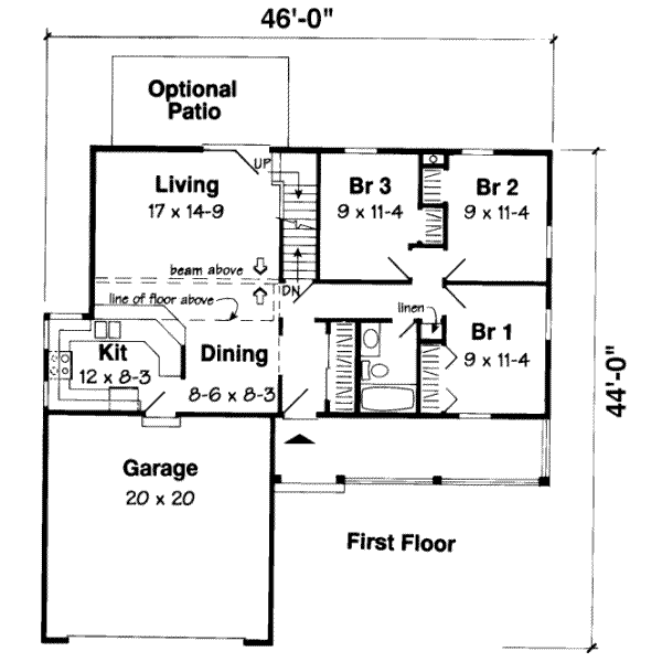 Country Floor Plan - Main Floor Plan #312-546