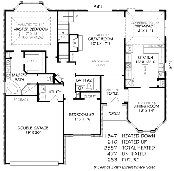 Traditional Floor Plan - Main Floor Plan #424-149