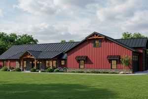 Home Plan - Exterior - Front Elevation for Barndominium House Plan #1064-106 - 3 bed, 2.5 bath