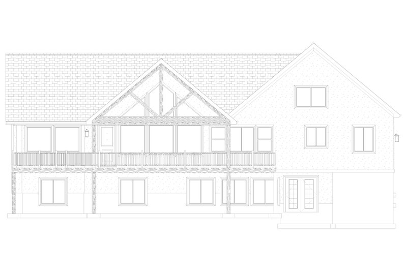 Dream House Plan - Exterior - Rear Elevation 3 for Ranch House Plan #1060-287 - 3 bed, 2 bath
